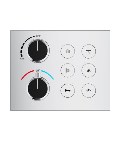 Six Function Thermostatic Diverter